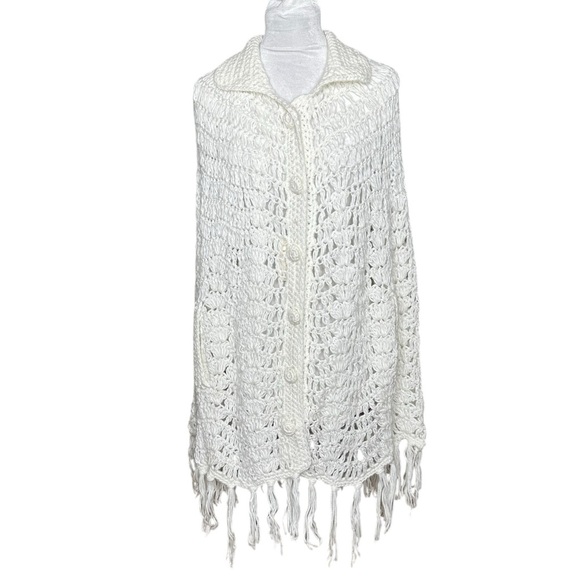 NWT Lady Bonaire Vintage 1970’s Knit Cape Shawl Poncho. Size Medium - Picture 1 of 6